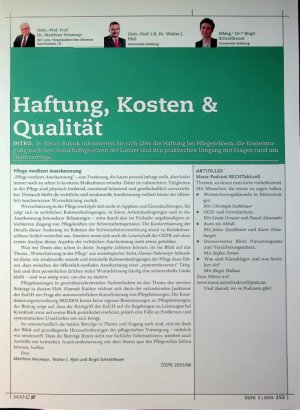 Vorschauseite 1: Pflegeleistungen in der RechtsprechungdesEuGH