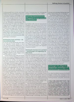Vorschauseite 3: Pflegeleistungen in der RechtsprechungdesEuGH