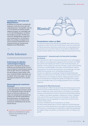 Vorschauseite 3: Nachrichten aus den Landesverbänden