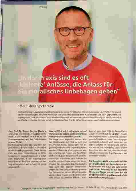 Vorschauseite 1: "In der Praxis sind oft kleinere Anlässe, die Anlass für ein moralisches Unbehagen geben. "