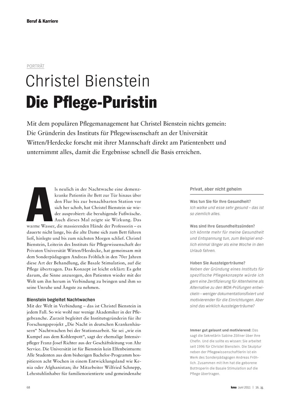 Vorschauseite 1: Die Pflege-Puristin