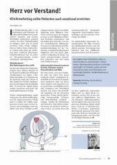 Vorschauseite 1: Herz vor Verstand! Klinikmarketing sollte Patienten auch emotional erreichen.