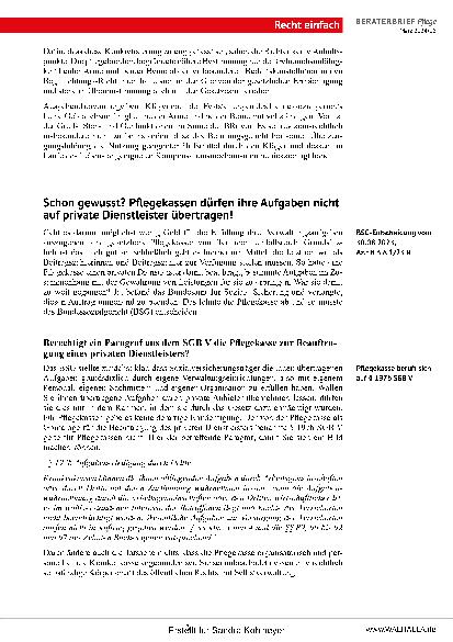 Vorschauseite 3: Beraterbrief Pflege Heft 6-2024
