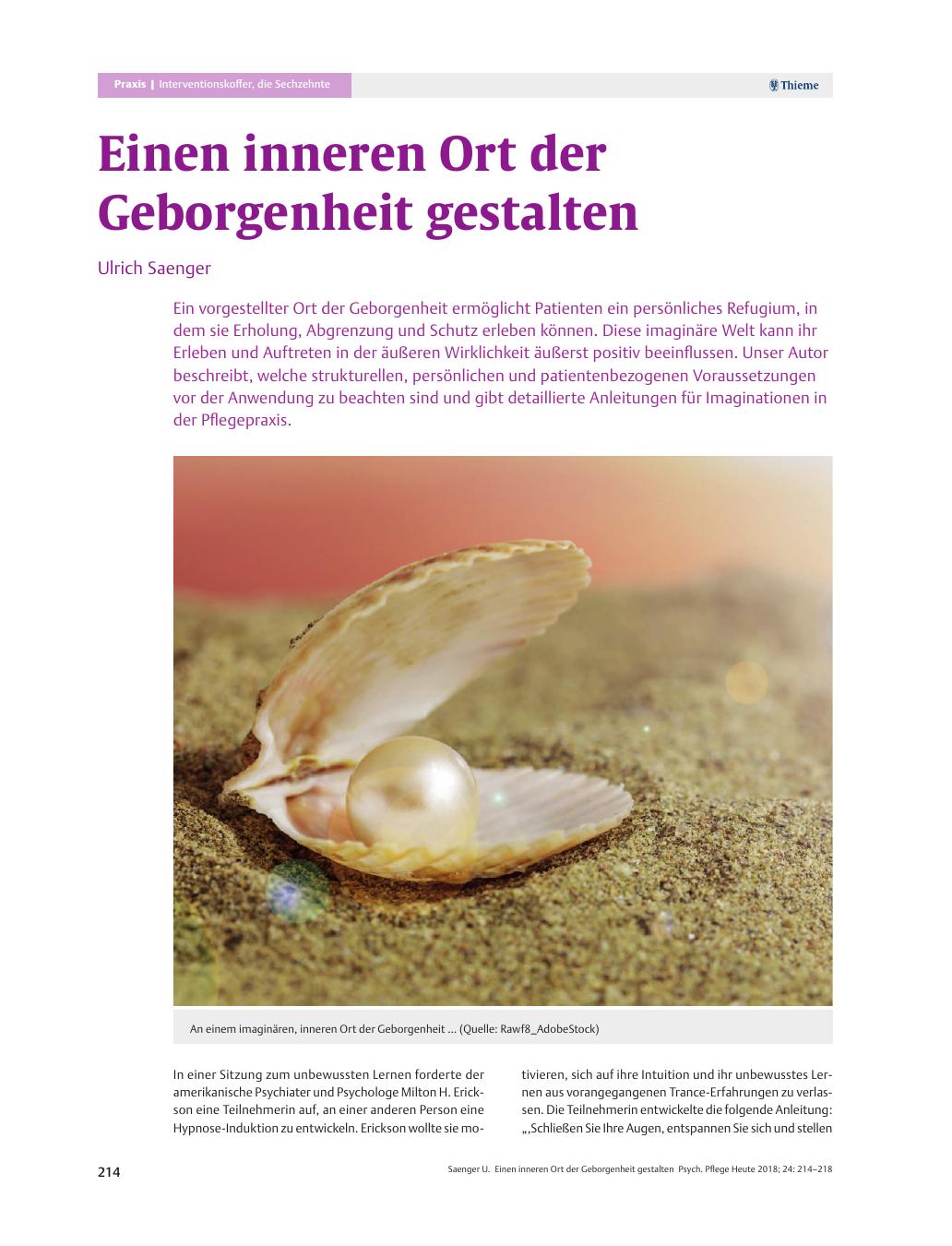 Vorschauseite 1: Einen inneren Ort der Geborgenheit gestalten