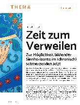 Vorschauseite 2: Zeit zum Verweilen. Zur Möglichkeit bildender Sinnhorizonte im (chronisch) schmerzenden Jetzt.