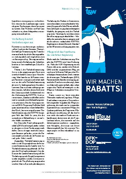 Vorschauseite 2: Mit weiteren Verzögerungen im Betriebsablauf ist zu rechnen.