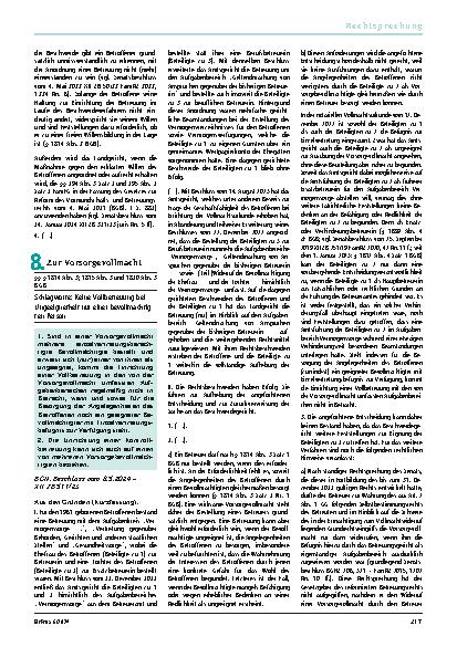 Vorschauseite 2: 7. Zur Beteiligung Schlagworte: Zurückweisung eines Verfahrensbevollmächtigten durch Beschluss