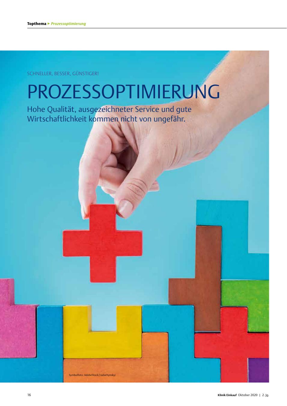 Vorschauseite 1: Krankenhaushygiene: Lieferkettenoptimierung in der Sterilgutversorgung
