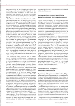 Vorschauseite 2: Spezialisierte Demenzteams in der Spitex – ein Pilotprojekt