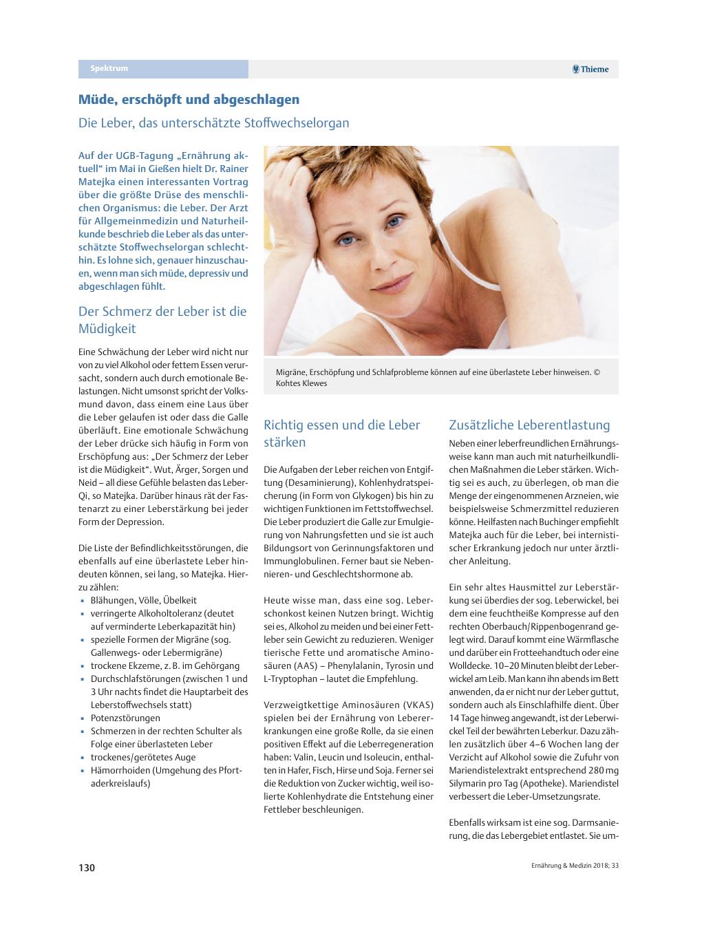 Vorschauseite 1: Müde, erschöpft und abgeschlagen
