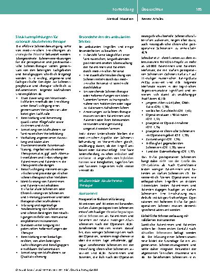 Vorschauseite 3: Perioperative Akutschmerztherapie bei ambulanten Eingriffen