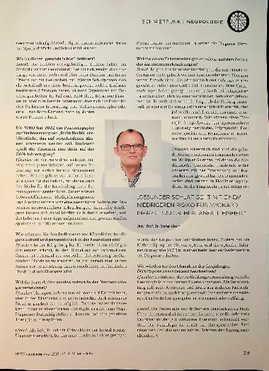 Vorschauseite 2: Jahresgestaltung der österreichischen Gesellschaft für Neurologie. Breite Themenpalette