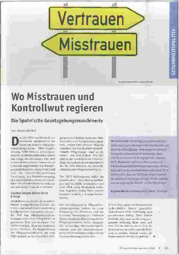 Vorschauseite 1: Wo Misstrauen und Kontrollwut regieren