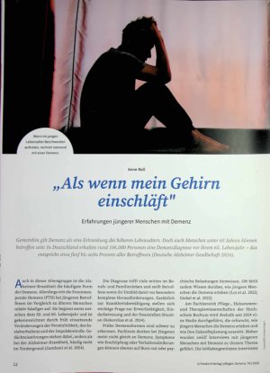 Vorschauseite 1: Als wenn mein Gehirn einschläft" Erfahrungen jüngerer Menschen mit Demenz