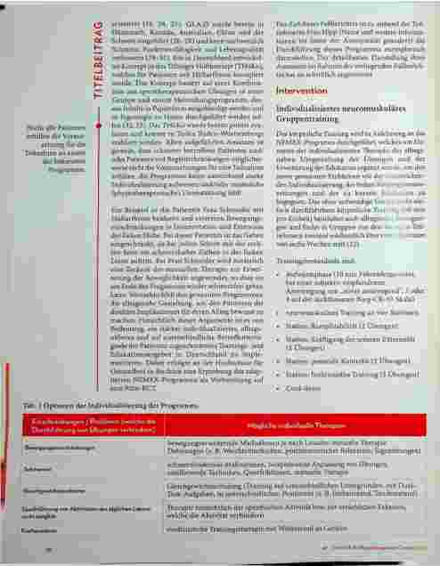 Vorschauseite 3: Trainingsund Edukations-Programm für Patienten mit Hüftoder Kniearthrose (TREAT) - Machbarkeitsstudie und Fallbericht