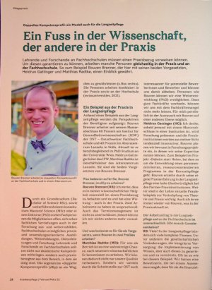 Vorschauseite 1: Ein Fuss in der Wissenschaft, der andere in der Praxis