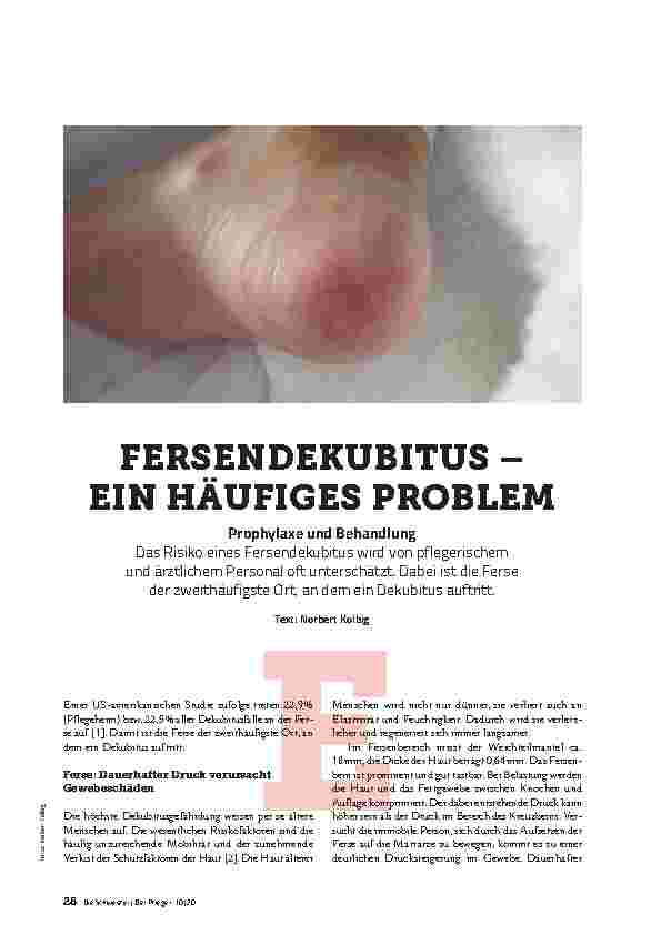 Vorschauseite 1: FERSENDEKUBITUS – EIN HÄUFIGES PROBLEM