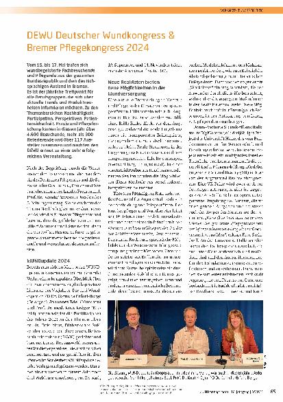 Vorschauseite 1: DEWU Deutscher Wundkongress & Bremer Pflegekongress 2024