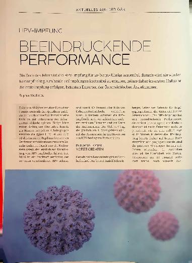 Vorschauseite 1: HPV _Impfung Beeindruckende Performance