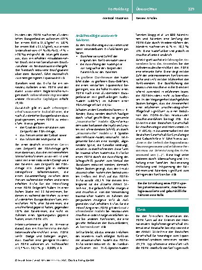 Vorschauseite 3: Der Postpunktionskopfschmerz – Klinik, Diagnostik und aktuelle Therapieoptionen