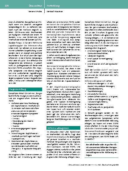 Vorschauseite 4: Der Postpunktionskopfschmerz – Klinik, Diagnostik und aktuelle Therapieoptionen
