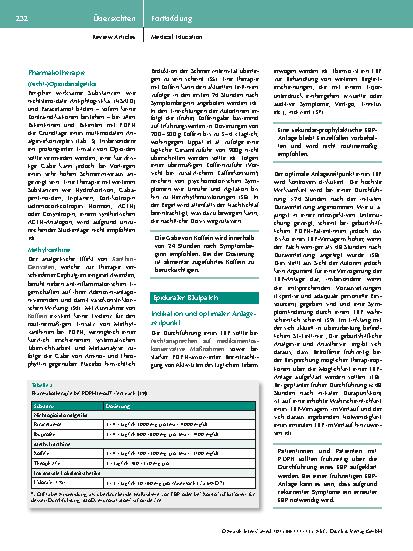 Vorschauseite 6: Der Postpunktionskopfschmerz – Klinik, Diagnostik und aktuelle Therapieoptionen