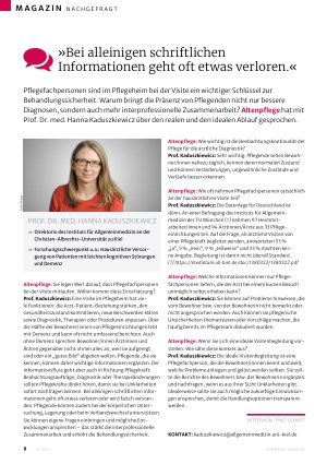 Vorschauseite 1: »Bei alleinigen schriftlichen Informationen geht oft etwas verloren. «
