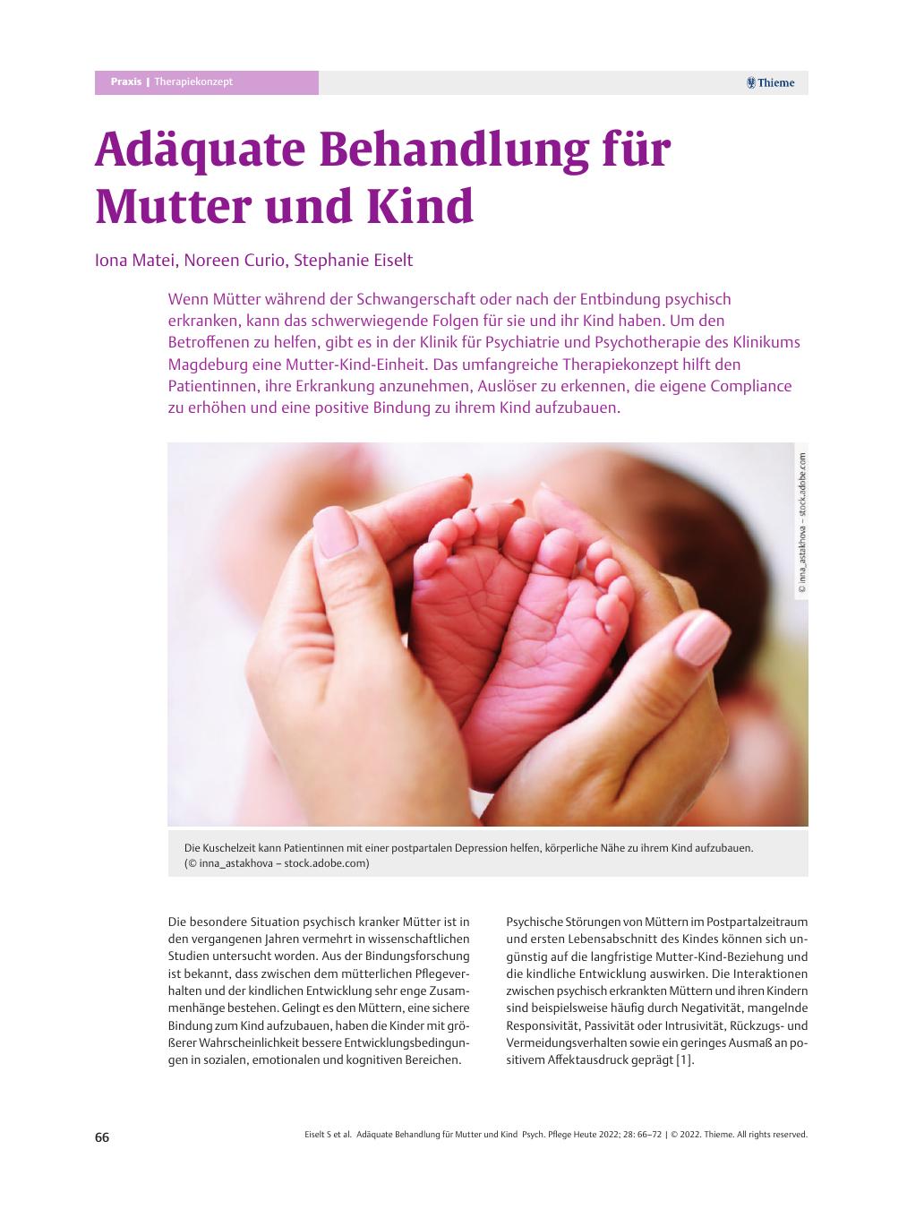 Vorschauseite 1: Adäquate Behandlung für Mutter und Kind
