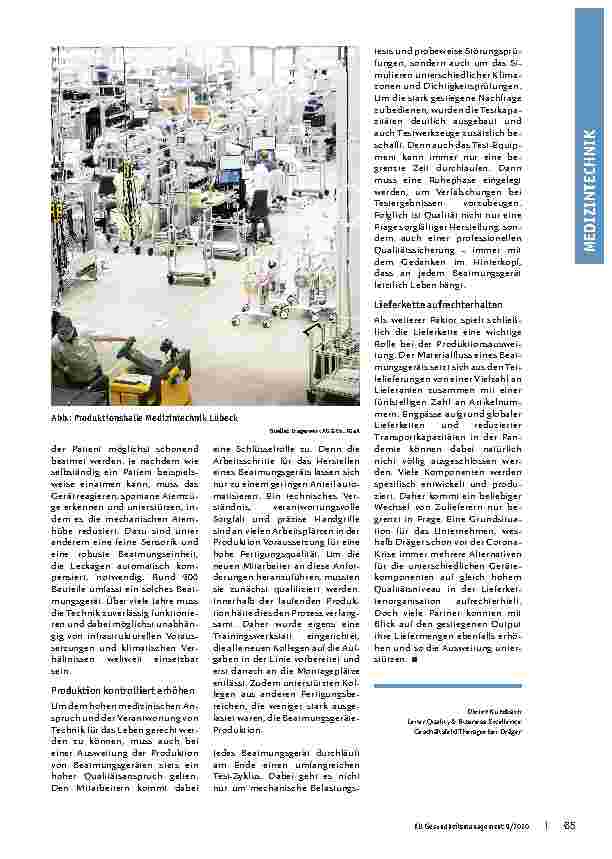 Vorschauseite 2: An diesen Geräten hängen Leben. Qualität in der Medizingeräteproduktion.