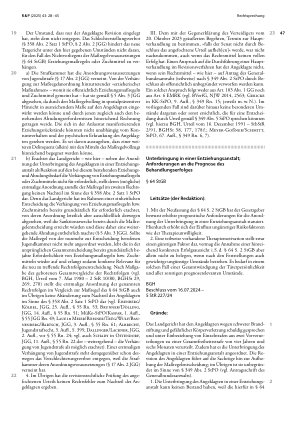 Vorschauseite 3: Unterbringung in einer Entziehungsanstalt; Anforderungen an die Feststellung eines Hanges und die Prognose des Behandlungserfolges