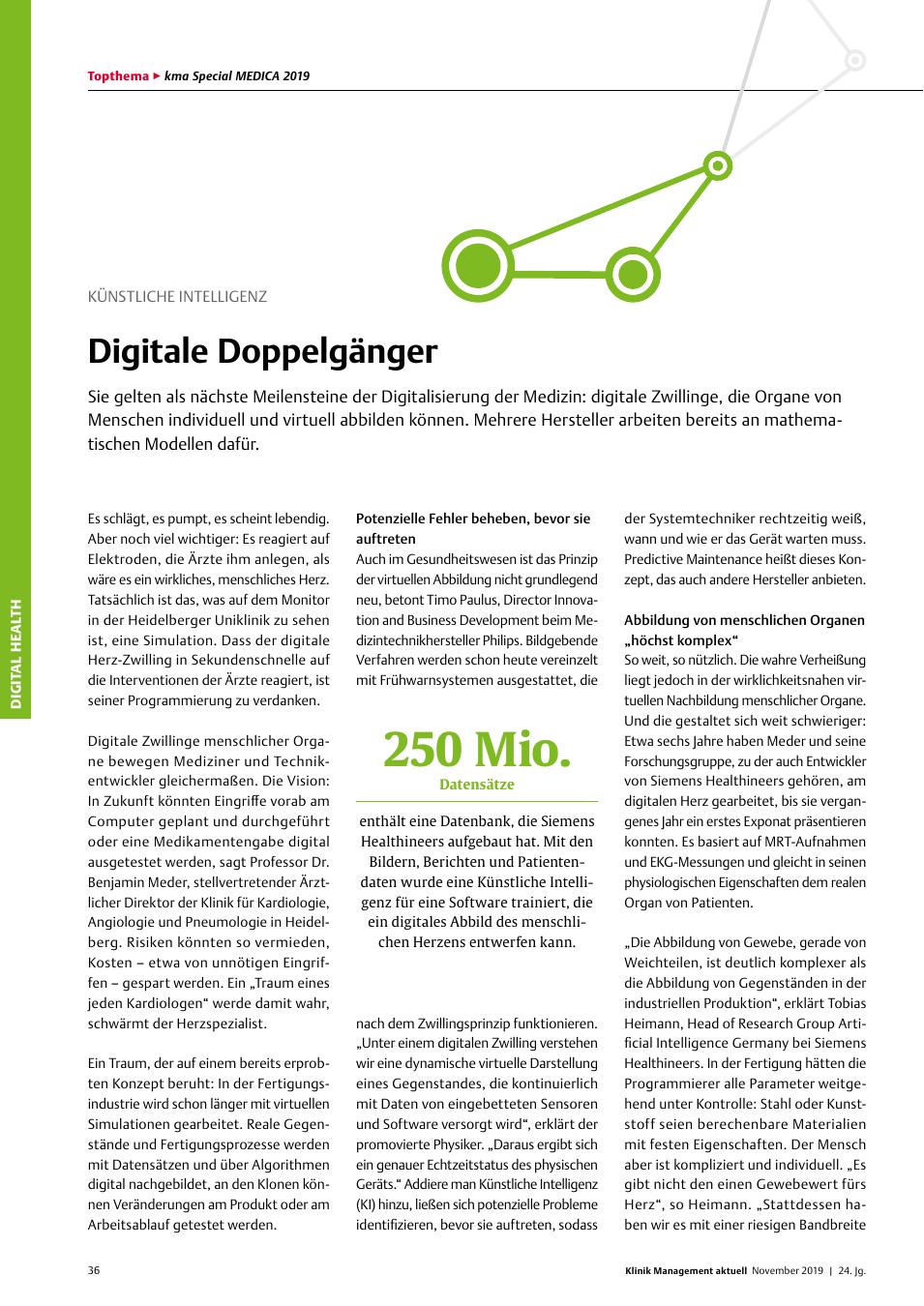 Vorschauseite 1: Künstliche Intelligenz: Digitale Doppelgänger