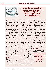 Vorschauseite 1: Emotionen auf der Intensivstation“ – Blauköpfchen, Rotköpfchen