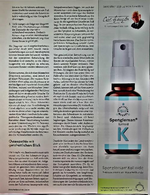 Vorschauseite 3: Auf Spurensuche: Das Knie aus osteopathischer Sicht
