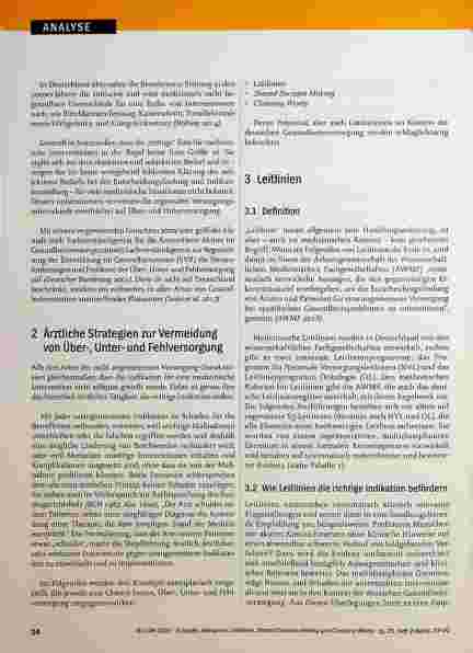Vorschauseite 2: Mit Leitlinien, Shared Decision Making und Choosing Wisely gegen Über-, Unterund Fehlversorgung?
