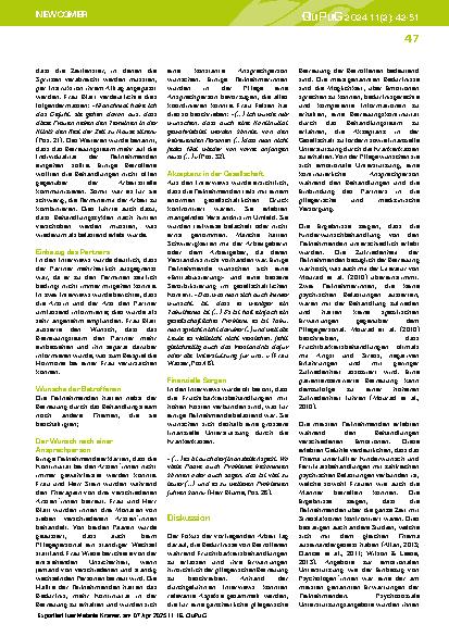 Vorschauseite 6: Bedürfnisse von betroffenen Personen während einer Kinderwunschbehandlung und deren Erwartungen an die pflegerische Betreuung