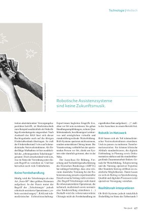 Vorschauseite 2: Transformationsfonds. Tiefen der Telechirurgie