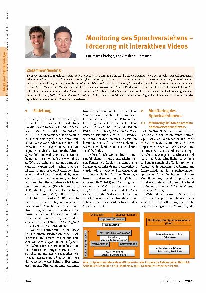 Vorschauseite 1: Monitoring des Sprachverstehens – Förderung mit interaktiven Videos