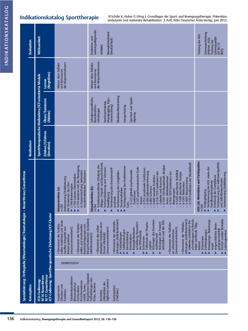 Vorschauseite 1: Indikationskatalog Sporttherapie