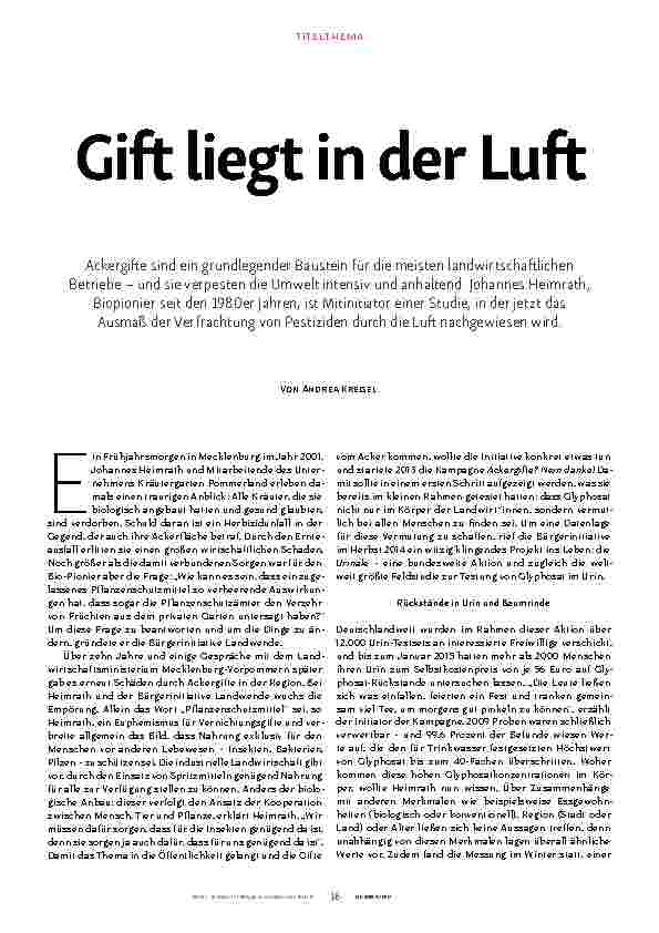 Vorschauseite 1: Gift liegt in der Luft.