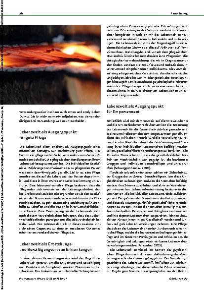 Vorschauseite 2: Rehabilitation des Subjektiven: Das Konzept der Lebenswelt in der Philosophie und die Bedeutung für die Pflege