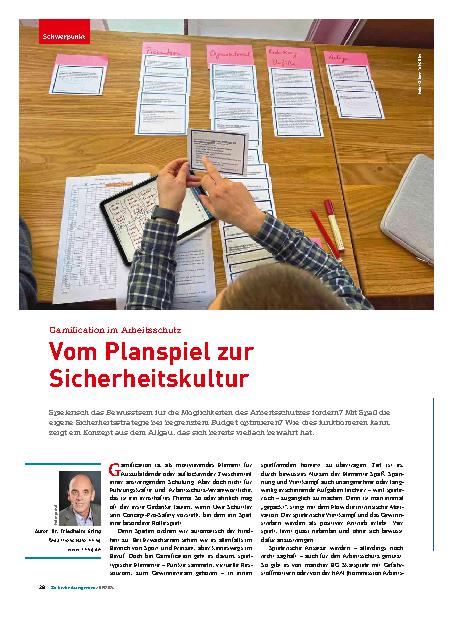 Vorschauseite 1: Gamification im Arbeitsschutz: Vom Planspiel zur Sicherheitskultur