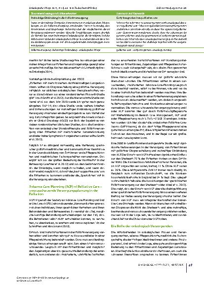 Vorschauseite 2: Frühzeitige Einbindung in die Palliativversorgung