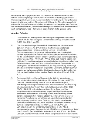 Vorschauseite 3: IV. Beamtenrecht Vorgriffsstunden für Lehrkräfte in Sachsen-Anhalt