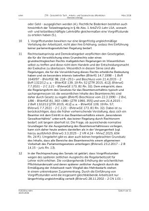 Vorschauseite 4: IV. Beamtenrecht Vorgriffsstunden für Lehrkräfte in Sachsen-Anhalt