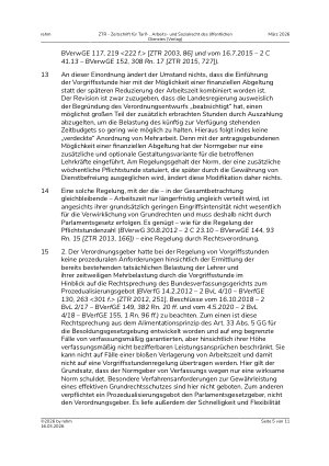 Vorschauseite 5: IV. Beamtenrecht Vorgriffsstunden für Lehrkräfte in Sachsen-Anhalt
