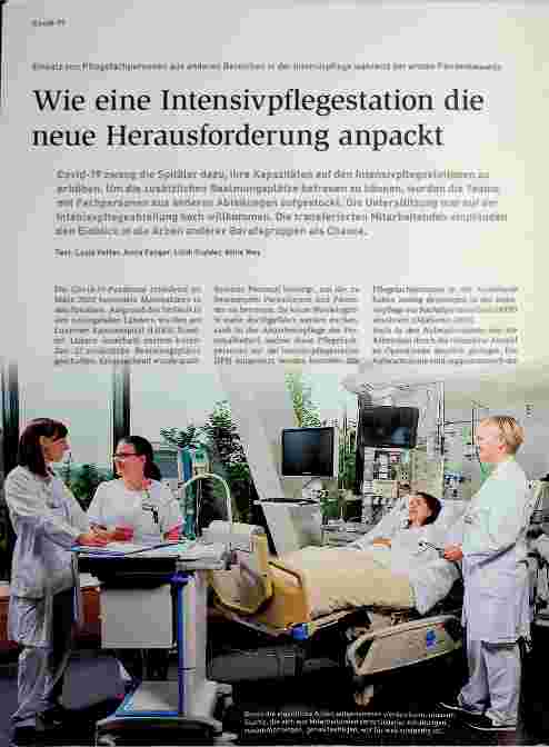 Vorschauseite 1: Wie eine Intensivpflegestation die neue Herausforderung anpackt