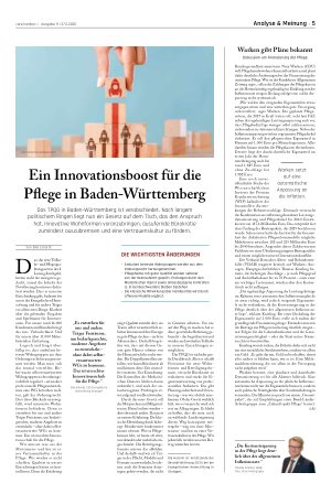 Vorschauseite 1: Ein Innovationsboost für die Pflege in Baden-Württemberg