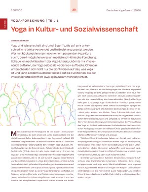 Vorschauseite 1: Yoga in Kulturund Sozialwissenschaft Teil 1