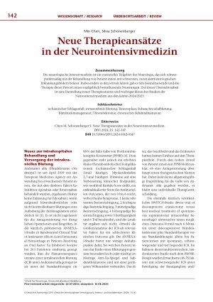 Vorschauseite 1: Neue Therapieansätze in der Neurointensivmedizin