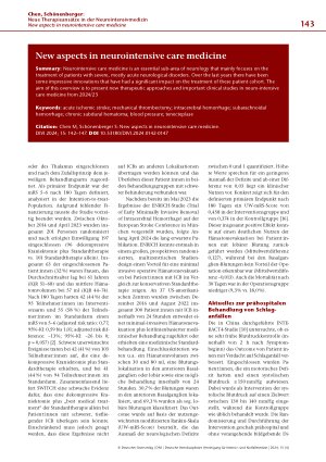 Vorschauseite 2: Neue Therapieansätze in der Neurointensivmedizin